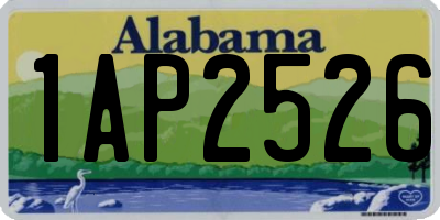 AL license plate 1AP2526
