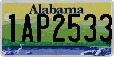 AL license plate 1AP2533