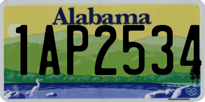 AL license plate 1AP2534