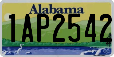 AL license plate 1AP2542