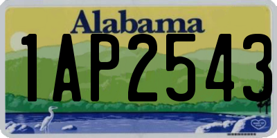 AL license plate 1AP2543