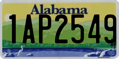 AL license plate 1AP2549