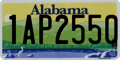 AL license plate 1AP2550