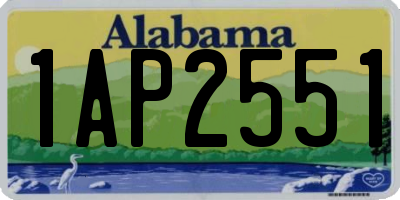 AL license plate 1AP2551