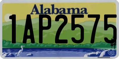 AL license plate 1AP2575