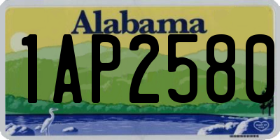 AL license plate 1AP2580