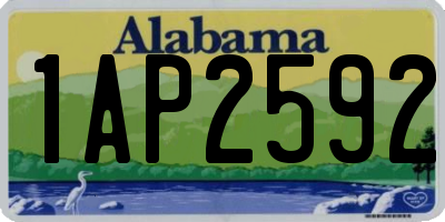 AL license plate 1AP2592