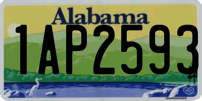 AL license plate 1AP2593