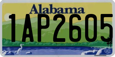 AL license plate 1AP2605