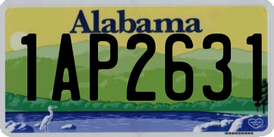 AL license plate 1AP2631