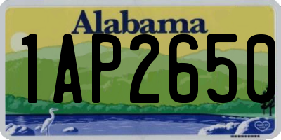 AL license plate 1AP2650
