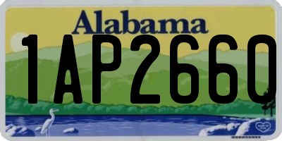 AL license plate 1AP2660