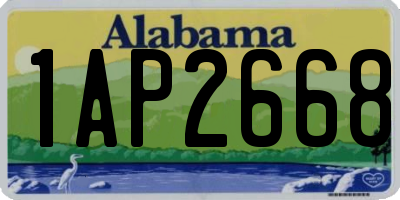 AL license plate 1AP2668