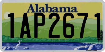 AL license plate 1AP2671