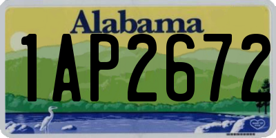AL license plate 1AP2672