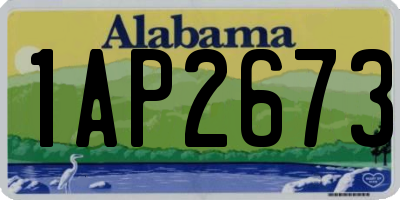 AL license plate 1AP2673