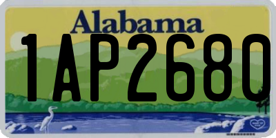 AL license plate 1AP2680