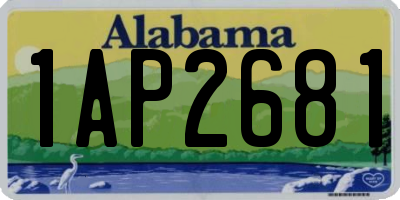 AL license plate 1AP2681