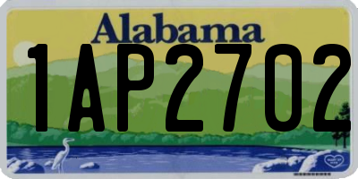 AL license plate 1AP2702