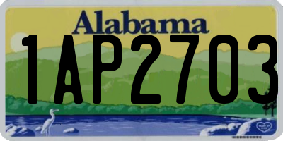 AL license plate 1AP2703