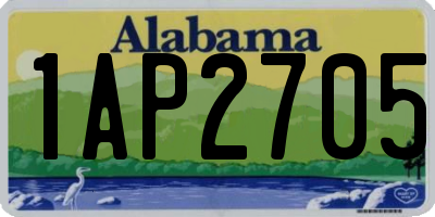 AL license plate 1AP2705