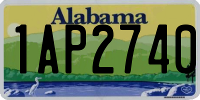 AL license plate 1AP2740