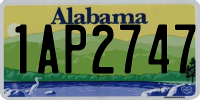 AL license plate 1AP2747