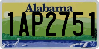 AL license plate 1AP2751