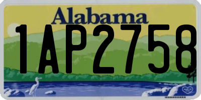 AL license plate 1AP2758