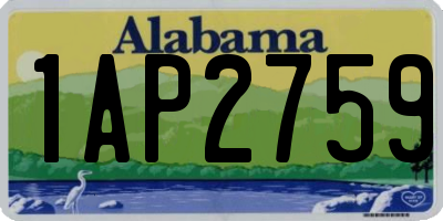 AL license plate 1AP2759