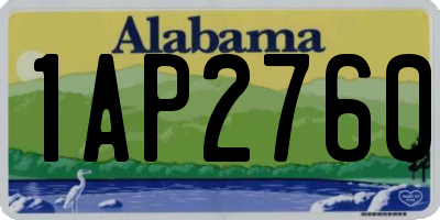 AL license plate 1AP2760