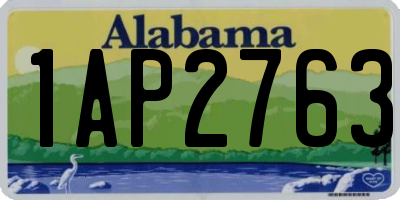 AL license plate 1AP2763