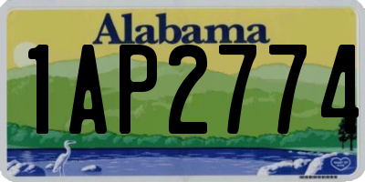 AL license plate 1AP2774