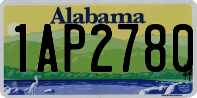 AL license plate 1AP2780