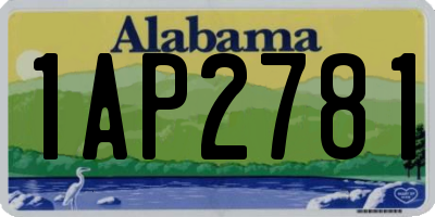 AL license plate 1AP2781