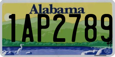 AL license plate 1AP2789