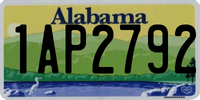 AL license plate 1AP2792