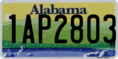 AL license plate 1AP2803