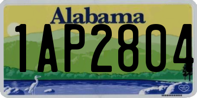 AL license plate 1AP2804