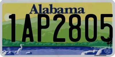AL license plate 1AP2805