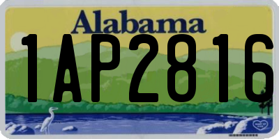 AL license plate 1AP2816