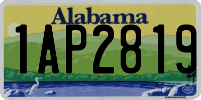 AL license plate 1AP2819