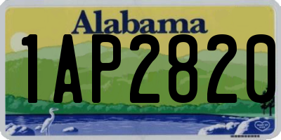 AL license plate 1AP2820