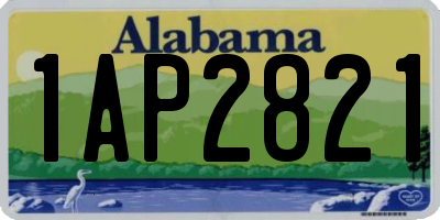 AL license plate 1AP2821