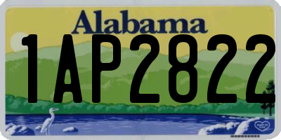 AL license plate 1AP2822