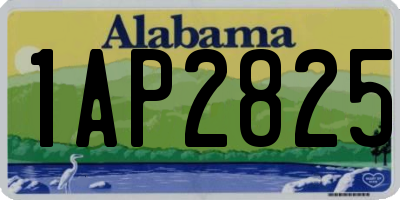 AL license plate 1AP2825