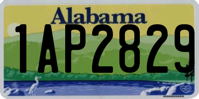AL license plate 1AP2829