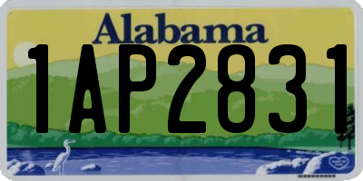 AL license plate 1AP2831