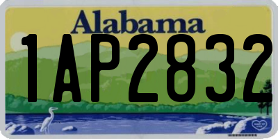 AL license plate 1AP2832