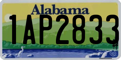 AL license plate 1AP2833
